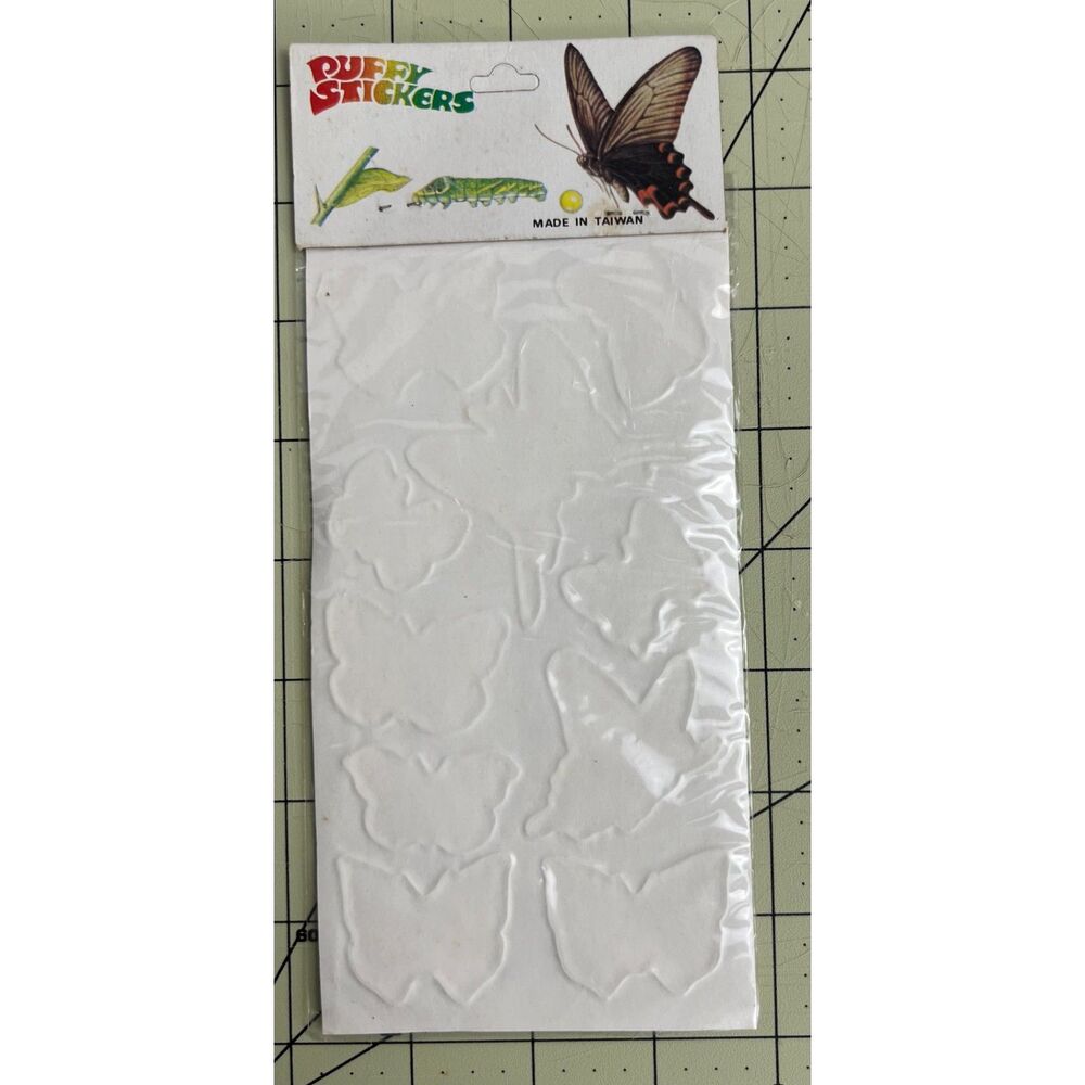 VTG 80's Era Puffy stickers- Butterflies - Picture 2 of 2